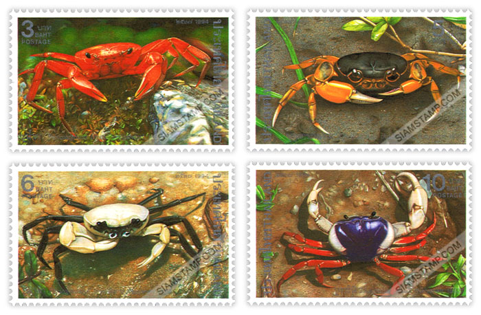 Thai Crabs Postage Stamps (2nd Series)