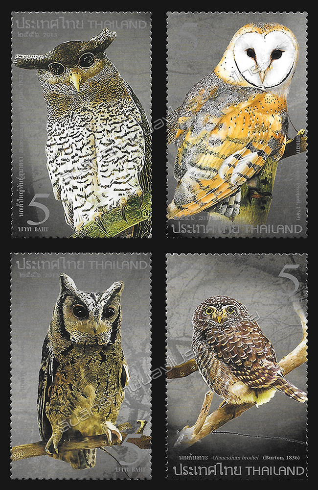 Nocturnal Bird Postage Stamps - Owls