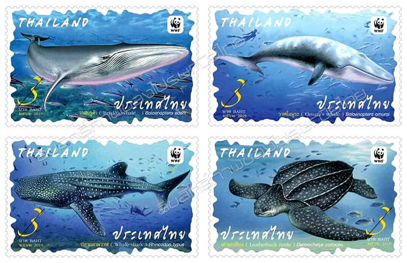 Preserved Wild Animal Postage Stamps - Marine Life 