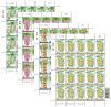 Thai Orchid Postage Stamps Full Sheet Set